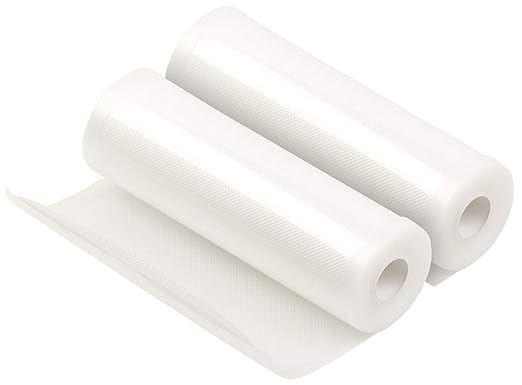 Rosenstein & Söhne Folienrollen Vakuum: 2 Profi-Folienrollen für Balken-Vakuumierer, 20 x 500 cm (Vakuumierrollen)
