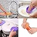 Silicone Sponge Dish Washing Brush Scrubber Food-Grade Antibacterial BPA Free Multipurpose Non Stick Cleaning Antimicrobial Mildew free smart kitchen gadgets (Pack of 7, Mixed Color) by JJ Company