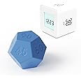 Mooas Multi Cube Timer (White) & Dodecagon Time Ball (Blue) Digital Flip Clock & Pomodoro Productivity Timer for Kids, ADHD, Office, Kitchen, Study, Workout with Vibrate/Silent/Sound Modes