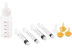 Gufastoe Pet Feeding Silicone Nipple with Bottle and Syringes for Puppy Dog Cat or Other Pets (Model 2)