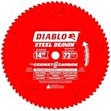 Diablo D1472CF 14-inch Steel Demon 72T Cermet II Carbide Ferrous Metal Saw Blade