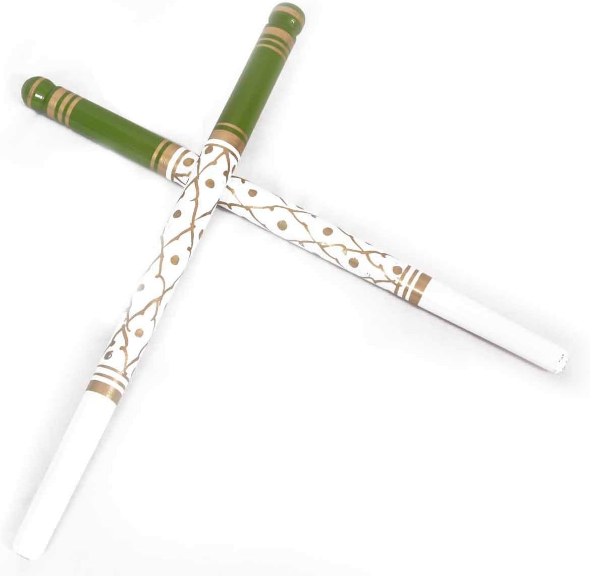 Dandiya Sticks - Wooden Stick, Pair of 2 Multi Color Dandiya, Special Present on Navaratri Ocassion for your loved ones By PRC