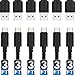 SABRENT [6 Pack 22AWG Premium 3ft USB C to USB A 2.0 Sync and Charge Cables [Black] (CB-C6X3)