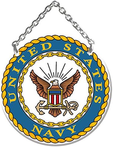 United States Navy Insignia Hanging Stained Glass Window Art Suncatcher