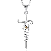 VONALA 925 Sterling silver Mountain Mustard Seed Jewelry Blue Opal Faith Move Mountains Necklace Gift for Christian