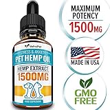 Hemp Oil Dogs Cats - Full Spectrum Hemp Extract 250mg - Grown & Made in USA - All Natural Pain Relief Dogs, Stress & Anxiety Support, Calming, Hip & Joint Health - Easily Apply to Treats