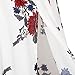 YesFashion Women Off Shoulder Bohemia Floral Print Split Beach Dress White XL
