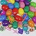 Toy filled Easter eggs, surprise eggs filled with Easter toys, 100 pack great for Easter eggs school hunt, Surprise Eggs Hinged Together for Easy Assembly with Bonus Easter Multi Color Highlighter.