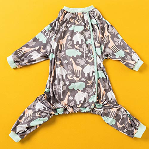 LovinPet Large Dog Pajamas, Hippos Zoo Animal Cozy Dog Pajamas, Slim fit, Lightweight Pullover Pajamas/Full Coverage Dog pjs/Please Reese Size Chart Before Ordering - Thumbnail 4