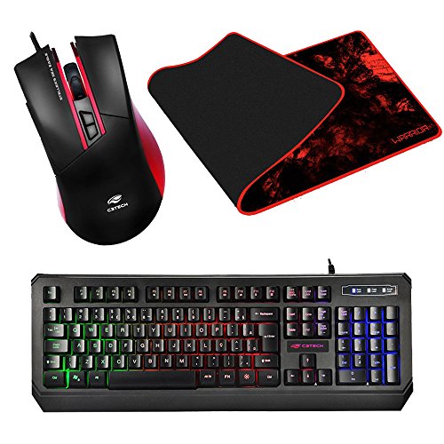 Kit Gamer Red Mouse MG200 MousePad Warrior AC301Teclado Gamer KG50 Anti Ghosting