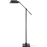 O&rsquo;Bright - Pharmacy Floor Lamp (Black) | Dimmable - Built-in Dimmer, E26 Medium Base Socket, Adjustable Arm, Swivel Arm, Rotatable Shade