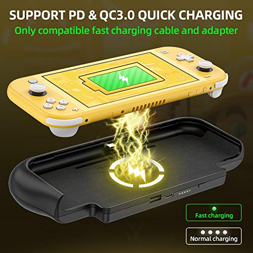 Newdery Battery Charger Case For Nintendo Switch Lite Support Pd Qc 3 0 Fast Charging Built In mah Portable Backup Charger Station Battery Charger Pack With Kickstand Game Card Slot Pricepulse