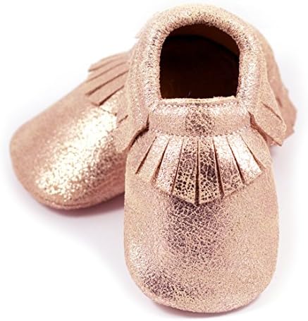 Moccasin Art Rose Gold 0-6 mos