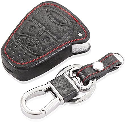 Leather Key Holder For Jeep Grand Cherokee Compass Patriot Dodge Journey Chrysler 300C Leather Wallet Keychain For Jeep Key Case