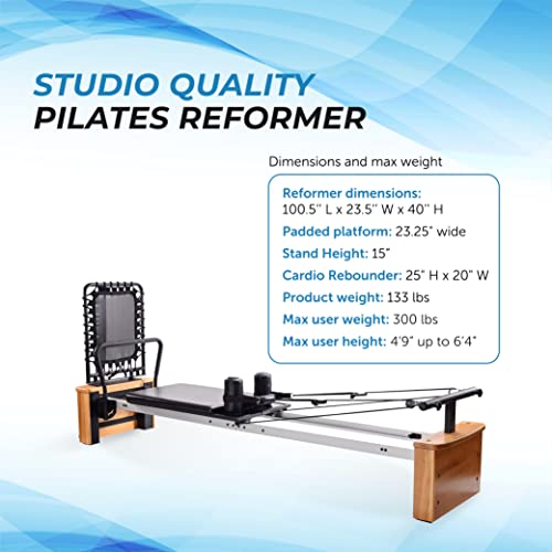 AeroPilates Reformer Pro XP 557 Pilates Reformer Workout Machine for