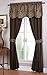 GoodGram Unique 5 Piece Window Curtain Set Assorted Colors (Chocolate)