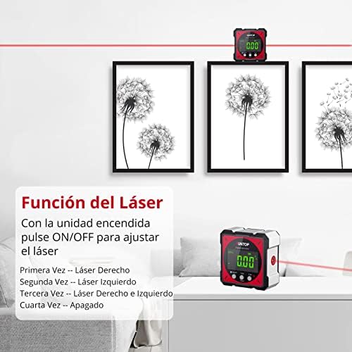 Inclinómetro Digital 4x90° Caixa de Nível Digital com Inclinómetro Digital Eletrónico Impermeável a Laser IP54 para Automóveis, Carpintaria, Construção
