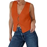 BZB Sweater Vest Women 2025 Summer Basic Tank Tops Crochet Knit Vests Sexy Sweater Sleeveless Vest Top