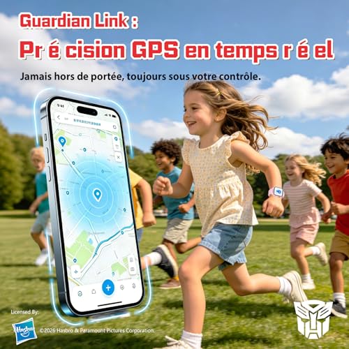 Transformers 4G Children's Smart Watch, Children's Phone Watch with GPS, Video Call/Voice Chat Fashion School Pedometer IP68 Waterproof Smartwatch for Boys Girls