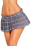 Dearlove Women Hot Sexy Schoolgilrs Plaid Mini Pleated Dress