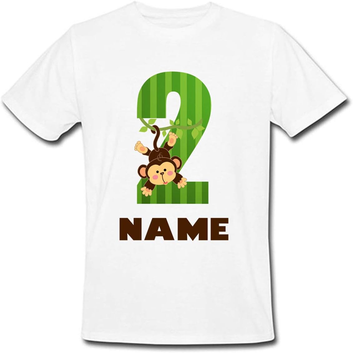 Sprinklecart Special Animal Theme Printed Kids 2nd Birthday Tshirt Gift | Personalized Name Printed Awesome Gift