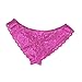 FEESHOW Sexy Men's Lace Briefs Sissy Pouch Underwear Crossdress Panties Lingerie Rose X-Large (Waistline 29.0-46.0