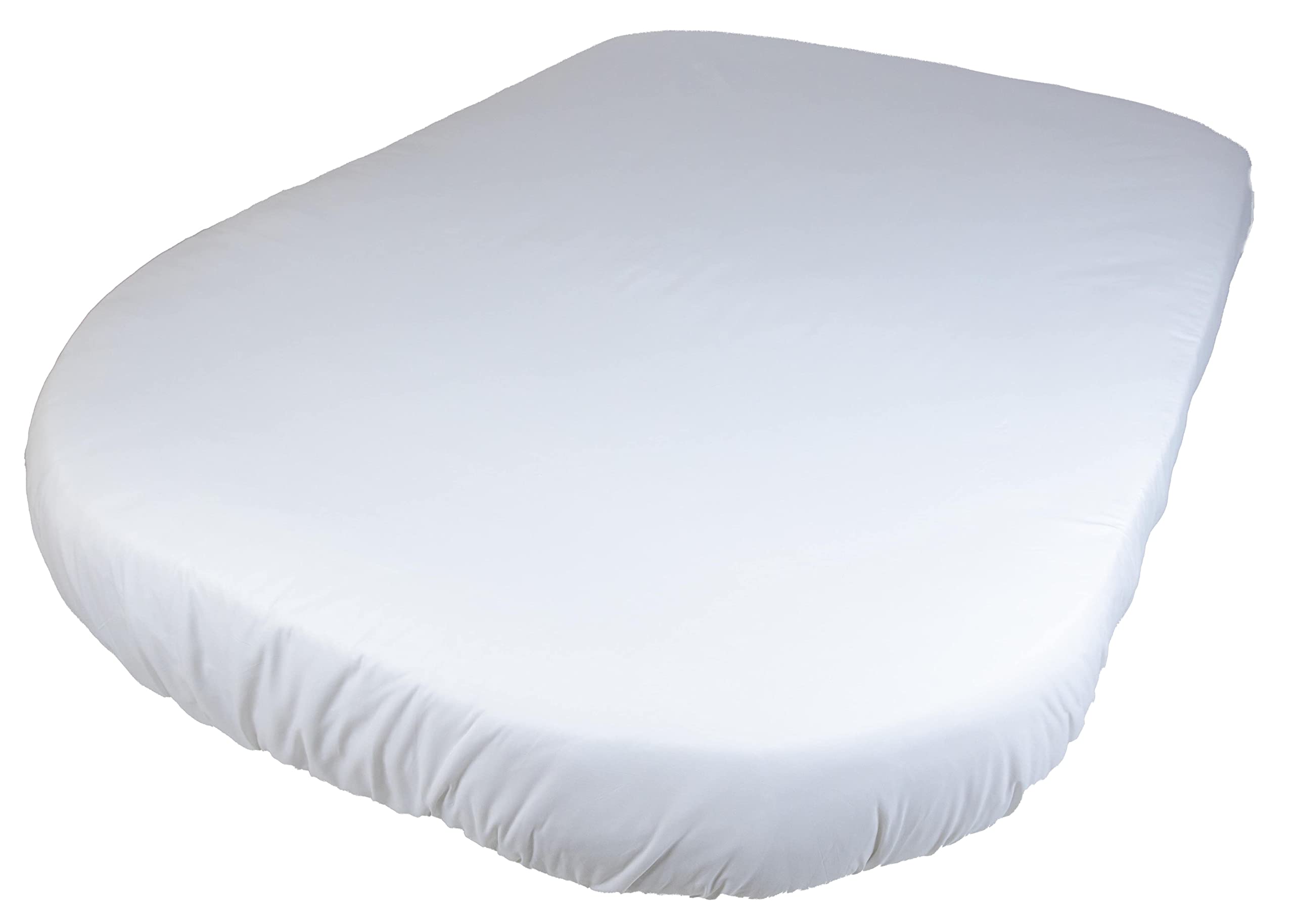 100% Cotton Jonic Essentials Motorhome Caravan Bedding Fitted Sheets for Island Shaped Motorhome Caravan Mattress Beds, Luxury 200 Thread Count, Elasticated All Around, UK Made (137/190/30cm) (White)