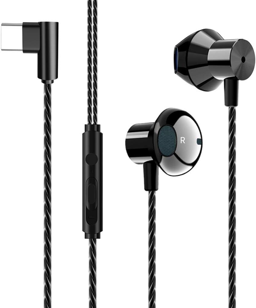 Deinbe Mobile Phone Wire Control Type-c Earphone Earbuds Cellphone In-ear Type Wired Headphone Gaming Headset