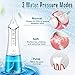 Cordless Water Flosser Teeth Cleaner, Nicefeel Professional Dental Oral Irrigator Portable and Rechargeable 300ML Cleanable Water Tank IPX7 Waterproof 3 Modes Water Flossing for Home and Travel, Brace