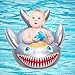 R HORSE Shark Shaped Baby Swimming Pool Float Cartoon Inflatable Fish Swimming Ring for Kids Toddles Aged 9-36 Months