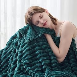 NEWCOSPLAY Super Soft Twin Blanket Dark Teal