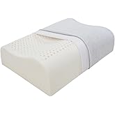Natural Latex Pillows for Adults, Thick Cervical Neck Contour Sleeping Pillow for Side Back Sleeper, Ergonomic Orthopedic High Pillow for Neck Shoulder Pain Relief(Thick-4.7/5.5inches)
