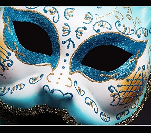 クリエイティブ仮面舞踏会マスク大人の半分顔マルディグラ漫画ヴェネツィア動物猫塗装マスクゴールドパターンとレース17 X 16 5 Cm Lightblue B07prjwtl8 7円 人気海外一番 100 品質保証 全品送料無料 即日出荷 Sale開催中