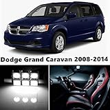 9pcs LED Premium Xenon White Light Interior Package Deal for Dodge Grand Caravan 2008-2015