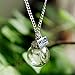 Rinhoo Wish Necklace Real Dandelion Seed Necklace Floating Charms Pendant Necklace Bridesmaids Gift