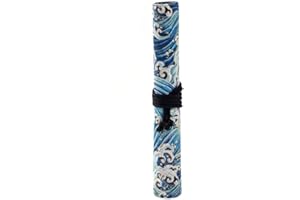 STOBOK Canvas Brush Holder, 20 Holes Canvas Roll Up Pen Holder Artist Paint Storage Bag Watercolor Paintbrushes Roll-Up Case 