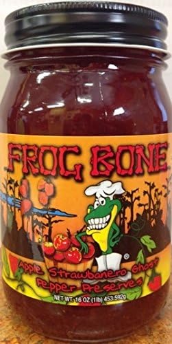 Frog Bone Apple Strawbanero Ghost Pepper Preserves, 16oz (Pack of 3)