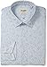 Ben Sherman Men's Skinny Fit Paisley Print Spread Collar Dress Shirt, Light Blue/White, 15.5