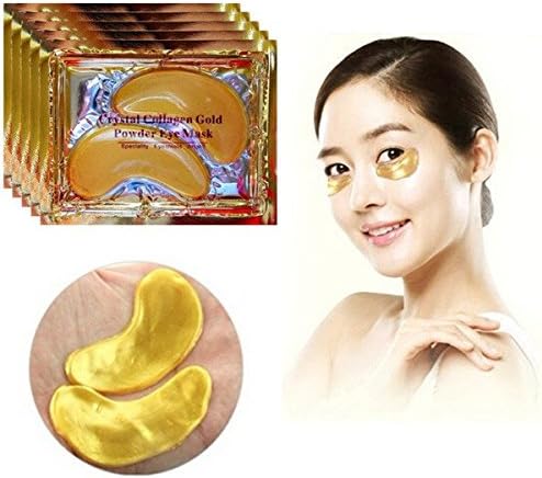 Cascove 30 Pairs of Crystal Collagen 24k Gold Under Eye Gel Pad Face Mask Anti Aging Wrinkle Restore Puffy Tired Eyes Moisturising, Blemishes, Firming, Toning, Dark Circles, Smoothing Skin, Natural Lift