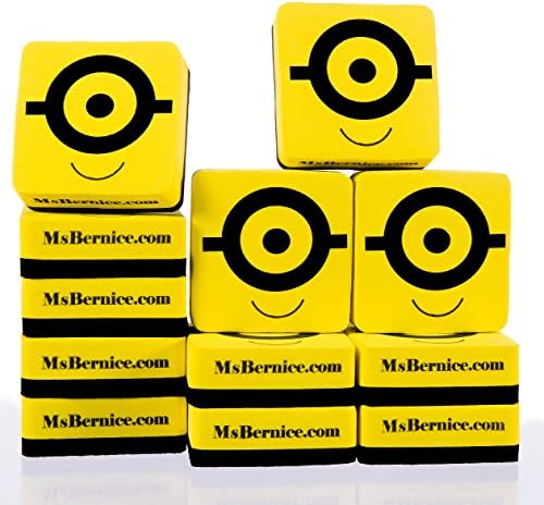 Magnetic Whiteboard Dry Eraser | 12 pack of 2" x 2" Durable Erasers | Quickly Clean Markers &amp; Dry Erase Pens from Whiteboards | Perfect Gift for Teachers or Students - 100% Happiness Guarantee