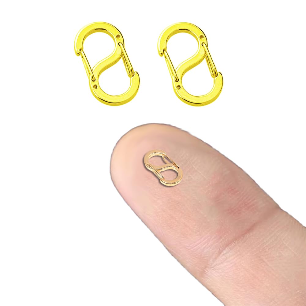 YFFSFDC 304ステンレス鋼のS字型接続金具 S型フック s字型 304ステンレス フッククラスプ 金属パーツ 接続パーツ ネックレス接続バックル ネックレス ブレスレット アクセサリー 脱着式簡単装着 ハンドメイド パーツ 手作り素材 DIY材料 DIY用品 手芸用品 6mm*4mm ゴールド の商品画像