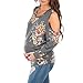 Mother Bee Women's Cold Shoulder Maternity Tunic Top by Rags and Couture ,Grey,Medium