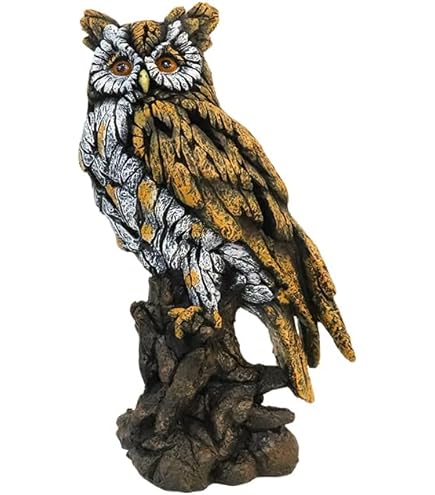 Amazon.com : Hi-Line Gift Ltd Owl on Stump Statue, Grey