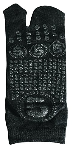 [Marugo] Unisex-Toddler/Kids Tabi Socks for Ninja Shoes Jikatabi, w.Non-slip rubber processing, Black, L(19-22cm / 13-4(US)) - Thumbnail 3