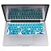 Case Star Ocean series Aqua Blue Keyboard Silicone Cover Skin With The Seaweed And Fish Pattern for Macbook 13 Unibody / Macbook Pro 13 15 17 + Case Star Cellphone Bag