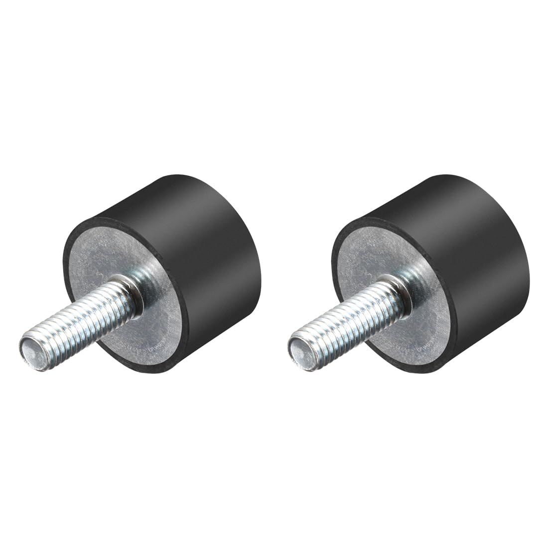 sourcing map M8 Thread Rubber Mounts,Vibration Isolators,Cylindrical Shock Absorber with Studs 30 x 20mm 2pcs