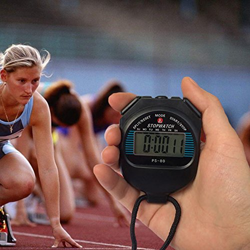 image for LAOPAO Sport Stopwatch, 1/100 Second 2 Memories Handheld Digital Clock
