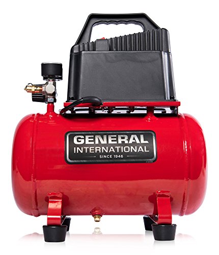 General-Intl-Power-Products-AC1200-Portable-3-gallon-Oil-Free-Air-Compressor-06-CFM-115-PSI-Red