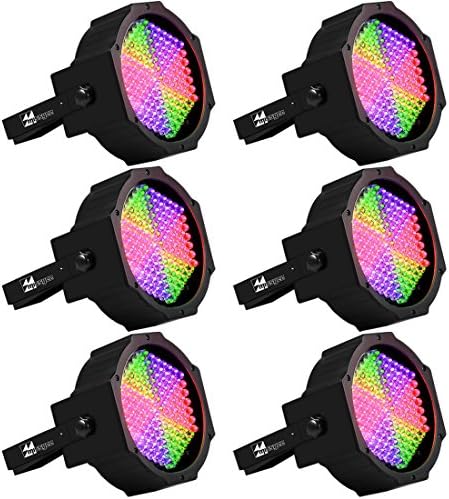 LED Up Light,Missyee Full RGB 127 Leds Laser Light Easy Setup Stage Lights DMX512 Controlled Wash Light for Home Bar Club Indoor Church Outdoor Decoration（6 Packs）