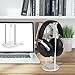 BestOnly Headphone Stand Headset Holder Universal Solid Steel Earphone Stand with Supporting Bar for All Headphones Size,Silver